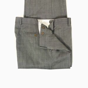 Zanella Textured Stripe Slacks | Flat Front | 38